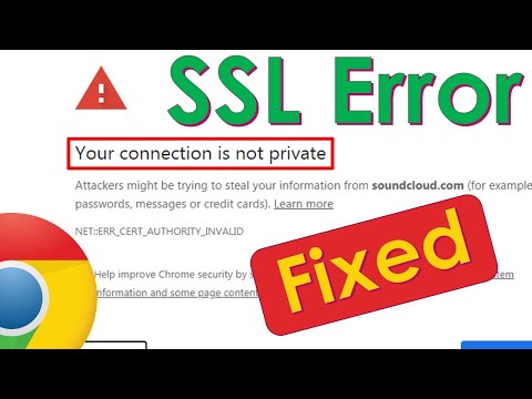 How to fix ssl certificate error in google chrome