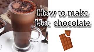 How to make  Hot chocolate  | barista training |