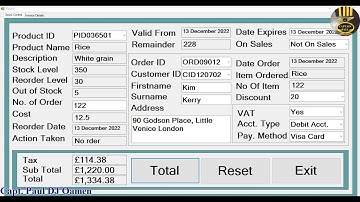 How to Create Stock Management System using Microsoft Access in Visual Basic.Net - Part 1 of 3