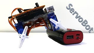 How to make a four legged srevo motor based walking robot