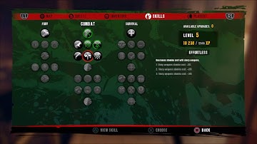 Skill Tree Dead Island