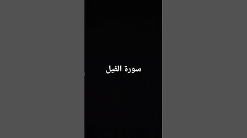 سورة الفيل القارئ علاء الدين
