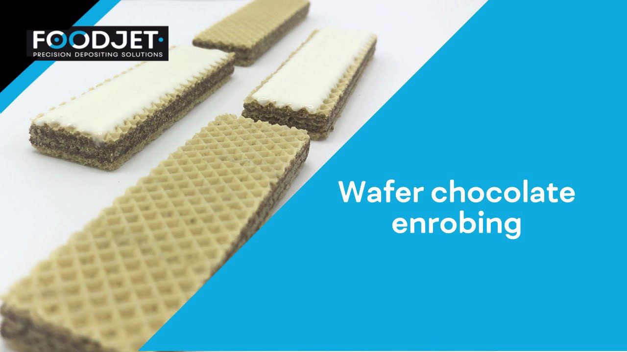 Enrobing Wafers with Chocolate: No Alignment Needed | FoodJet Chocolate Depositors