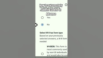 How to successfully submit your tax info in AdSense #adsense #youtubemonetization #googleadsense