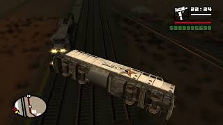 Freight Train pushes Streak Locomotive in GTA SA!