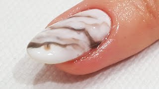 MARMURKOWE PAZNOKCIE HYBRYDOWE | Marble Nails Tutorial