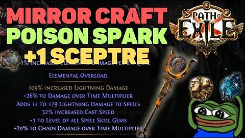 MIRROR Crafting a Poison Spark +1 Spell, Oscillating Scepter in Ancestors [Path of Exile 3.23]