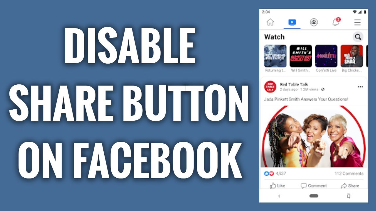 How To Disable Share Button On Facebook - YouTube