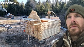 Winter Log Cabin Build on Off-Grid Homestead |EP14|