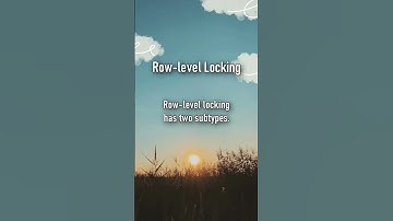 SQL Locking Granularity