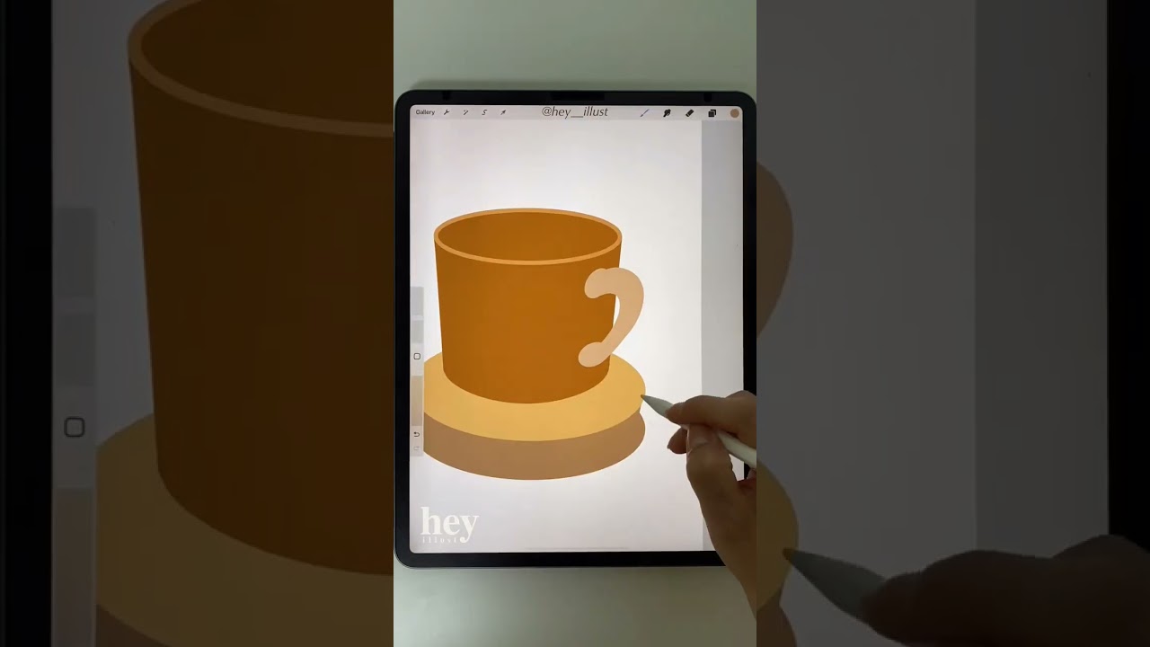 Digital Art Drawing in Procreate by hey__illust | iPad Art Drawing Inspiration #shorts