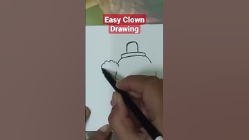 Cute Clown Is Here!              #easydrawing #clown #face #drawing #shorts