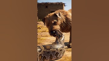 Python Attacks Dog — But What Happens Next Will Shock You 😱🐶 #youtubeshorts #animals #shorts #viral