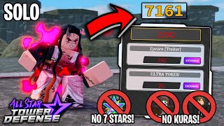 Soloing Gauntlet Feat. 6 Star Nezuko (7k+ Seconds!) | All Star Tower Defense ROBLOX