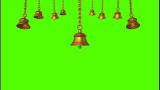 Mandir Temple Bell -- Ghanti bell Green Screen Video free download -- bell in Green screen Alpha1