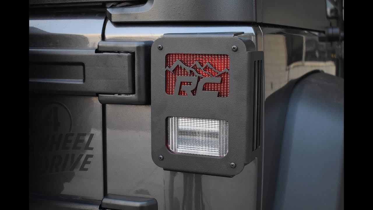 Rough Country Tail Light Covers for 20072018 Jeep Wrangler JK YouTube