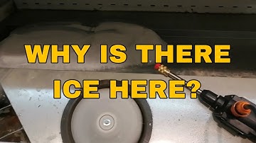 ICE IN THE REFRIGERATED DISPLAY CASE