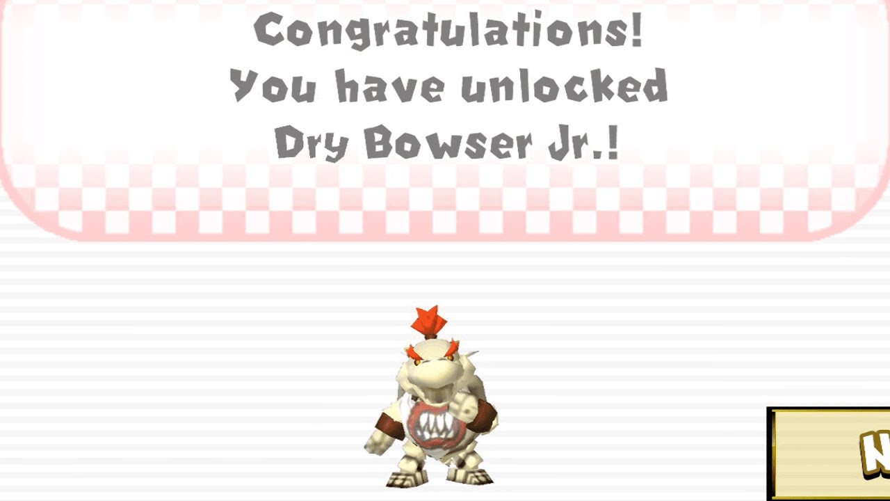 How to Unlock Dry Bowser Jr. in Mario Kart Wii - YouTube