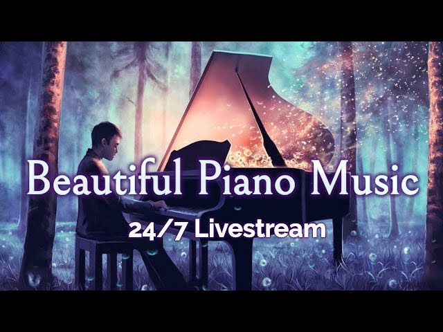🔴Beautiful Piano Music LIVE 24/7: Instrumental Music for Relaxation, Study, Stress Relief