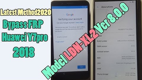 Latest Method  Bypass FRP Huawei Y7pro 2018, Model LDN-XL2 Ver 8.0.0 without PC & OTG