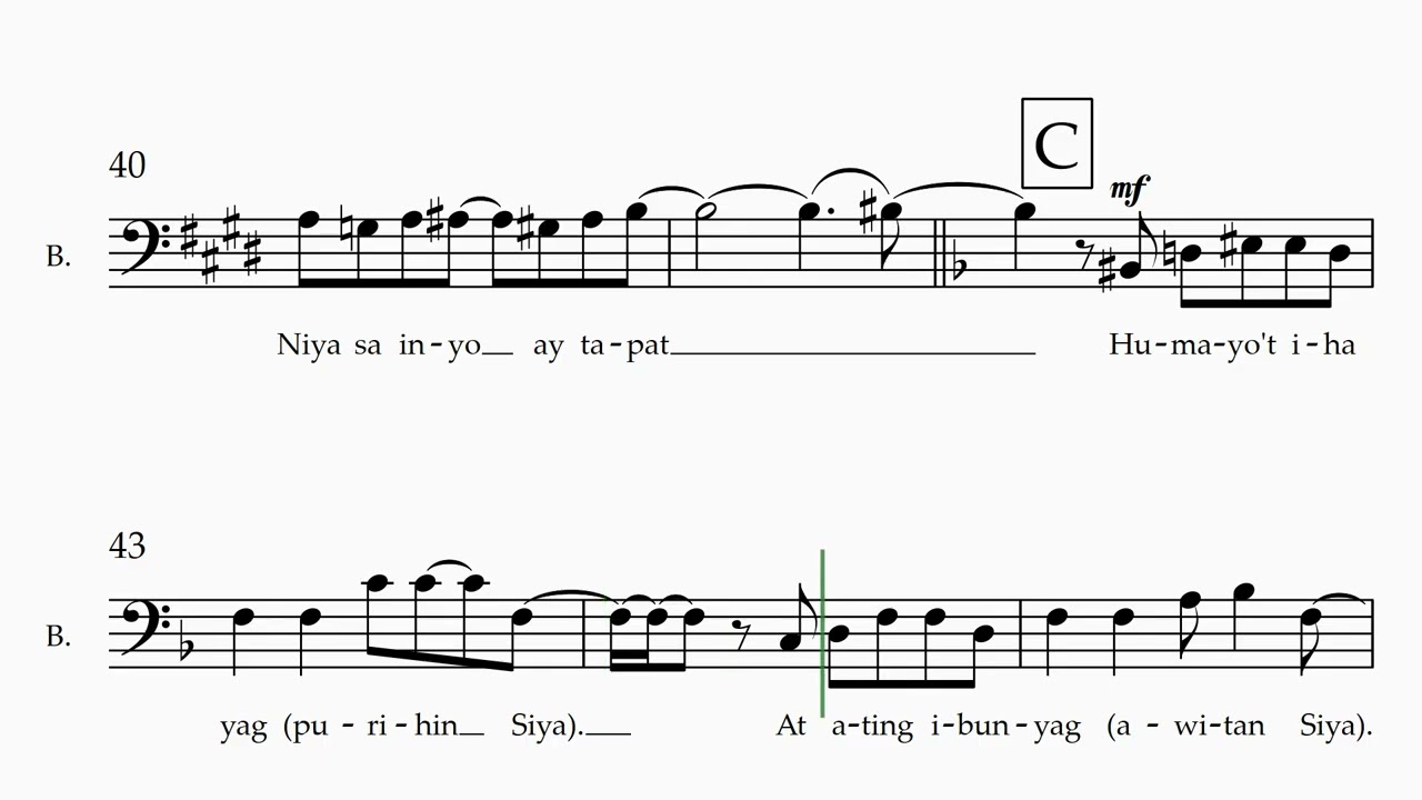 Humayo't Ihayag (E Maj) Bass