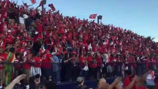 Fans were out in full force to support their red raiders all the way
las vegas!