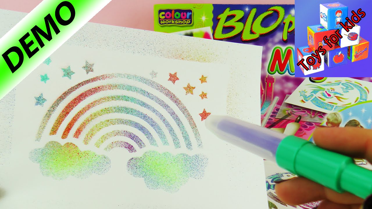 Rainbow & Parrot spraying - Cool Graffiti Paintings with Magic Blo Pens |  Demo - YouTube
