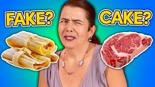 Is it FAKE or CAKE?! | Mexican Moms Play