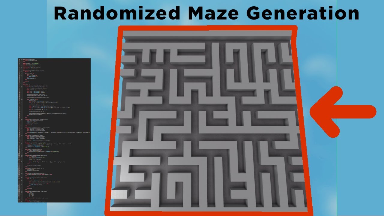 Random Maze Generation With Prim S Algorithm Roblox Scripting Showcase Youtube - roblox the lybarith uncopylocked