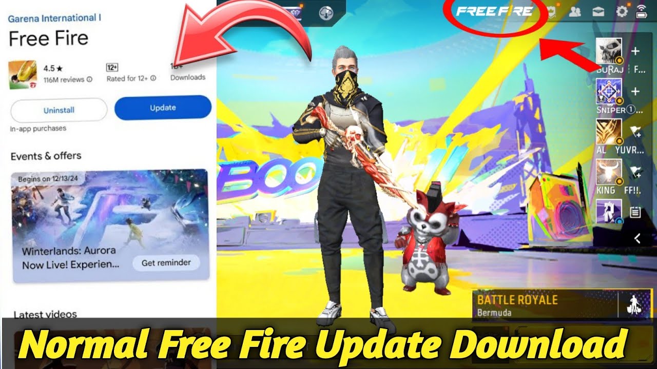NORMAL FREE FIRE KAISE DOWNLOAD KARE NORMAL FREE FIRE UPDATE - YouTube