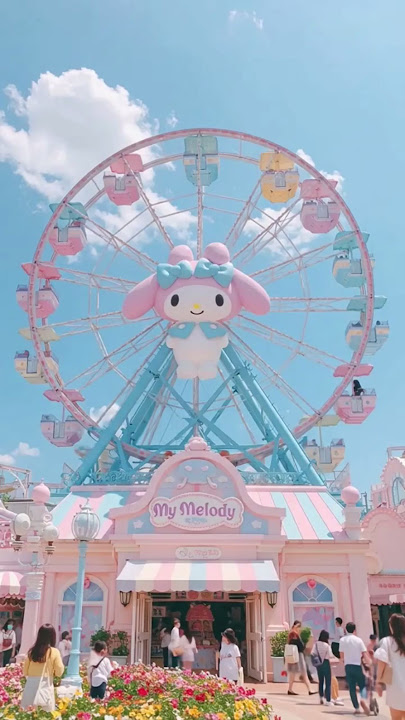 Bianglala my melody, kuromi, cinnamoroll. Kalian mau naik yang mana nih? 😃#sanrio #kuromi #mymelody
