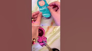 Squid Game 222 Pink Triangle Guard Paper Squishy 💡 #squidgame #diy #diycrafts #squidgame3