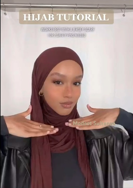 Jersey hijab tutorial 🤎#hijabiz #hijabi #hijabers #hijabista # ...