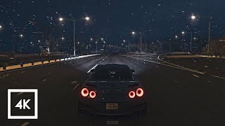 Ø𝐧𝐞𝐡𝐞𝐚𝐫𝐭 & 𝐑𝐞𝐢𝐝𝐞𝐧𝐬𝐡𝐢 - 𝐒𝐧𝐨𝐰𝐟𝐚𝐥𝐥 (𝐬𝐥𝐨𝐰𝐞𝐝) | 1 Hour Loop | Night Drive | Nissan GTR R35 #nightdrive screenshot 4