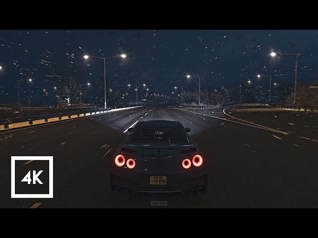 Ø𝐧𝐞𝐡𝐞𝐚𝐫𝐭 & 𝐑𝐞𝐢𝐝𝐞𝐧𝐬𝐡𝐢 - 𝐒𝐧𝐨𝐰𝐟𝐚𝐥𝐥 (𝐬𝐥𝐨𝐰𝐞𝐝) | 1 Hour Loop | Night Drive | Nissan GTR R35 #nightdrive class=