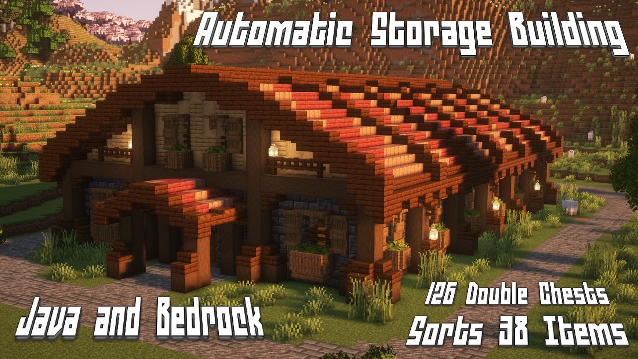Minecraft Create Mod Storage Building AUTOMATIC STORAGE BUILDING TUTORIAL | Minecraft Java and Bedrock - YouTube