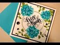 Painted Autumn in Blue- Stamping with Layered Stamps
