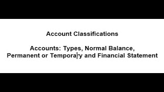 Account Classifications