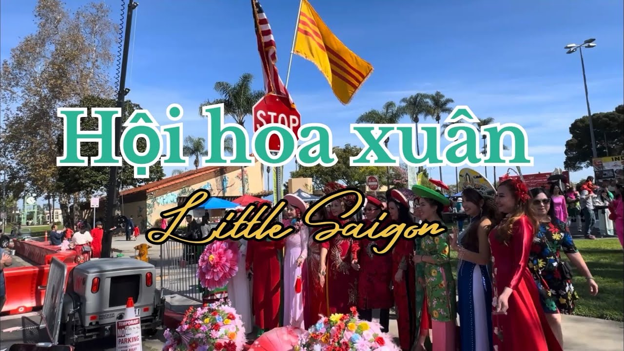 Phố hoa California 2026.rực rỡ sắc màu .ngựa xe như nước áo quần như nêm