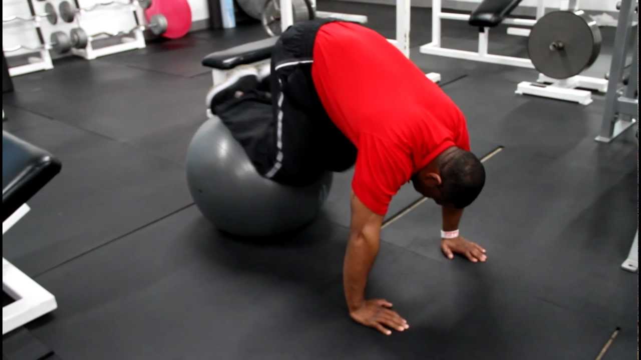 Knee Tucks on Swiss Ball YouTube