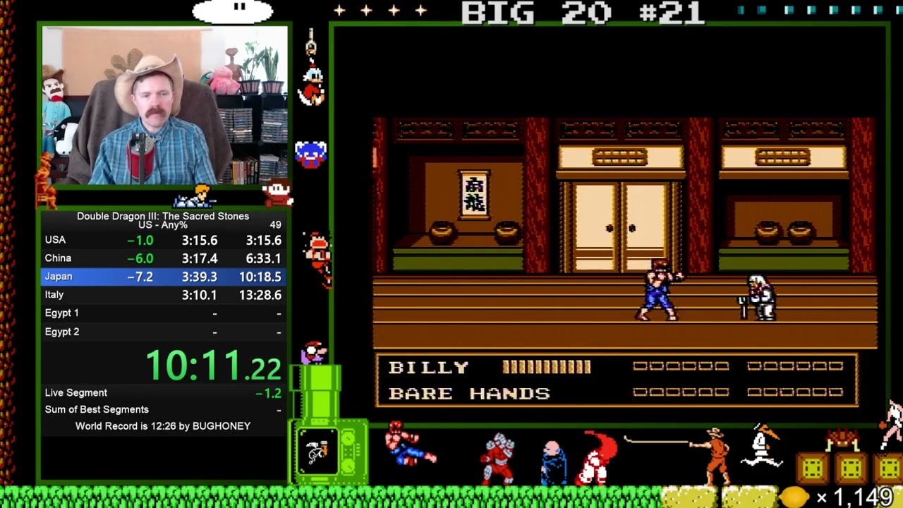 Double Dragon III: The Sacred Stones (NES) full playthrough by Arcus