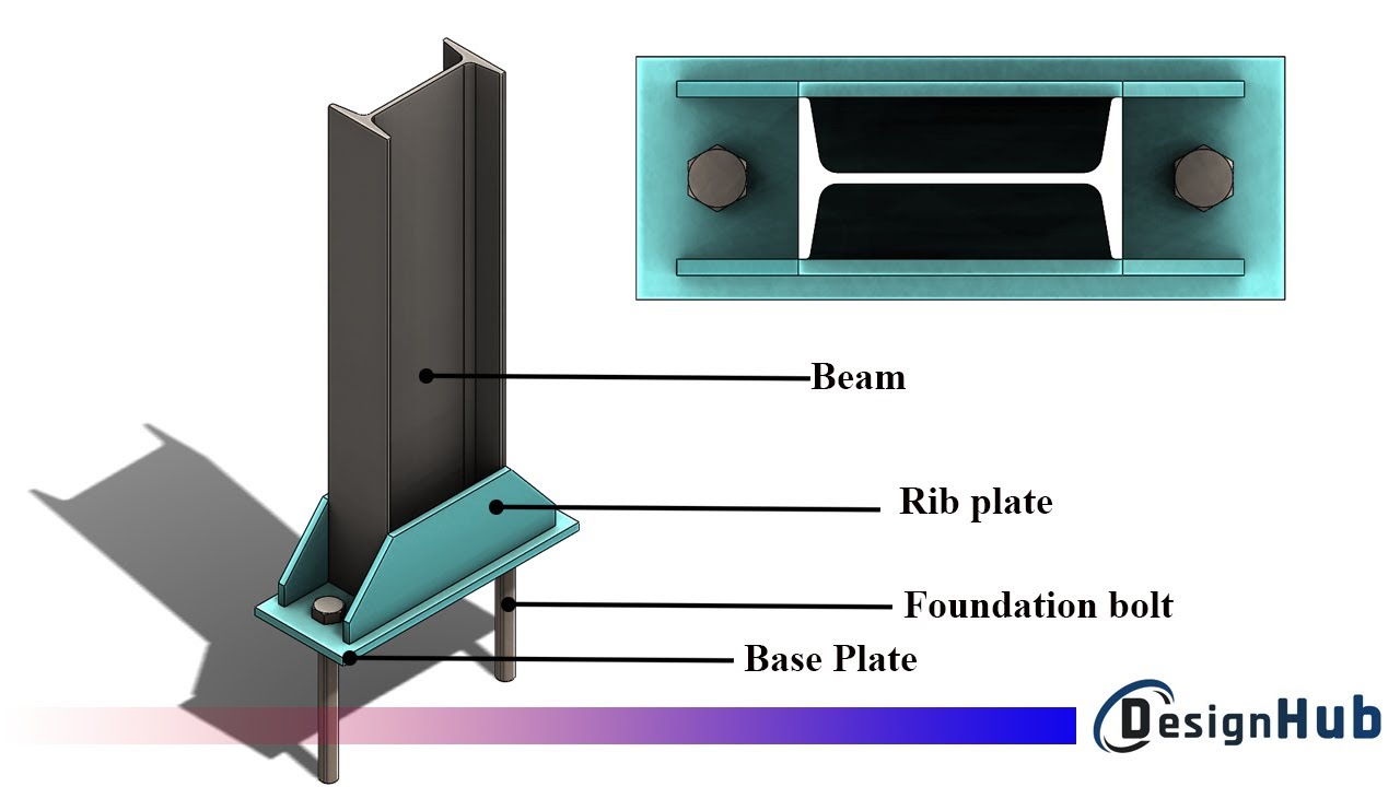 Beam Connection Structural Design Solidwork Weldment Tutorial Youtube