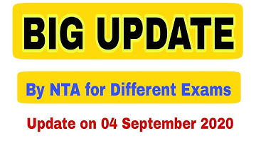 BIG Update by NTA | NTA Latest Update 2020 | NTA Update About Various Exam | Dr.Satyendra Tripathi