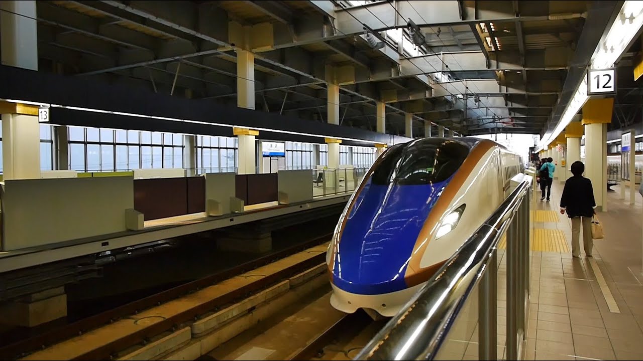 北陸新幹線 はくたか５５２号 （W7系運行） 超広角車窓 進行左側 金沢・富山～軽井沢～東京