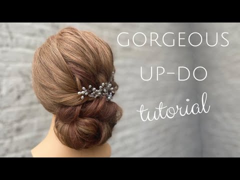 Live with Pam: Gorgeous low knotted bun bridal updo tutorial!