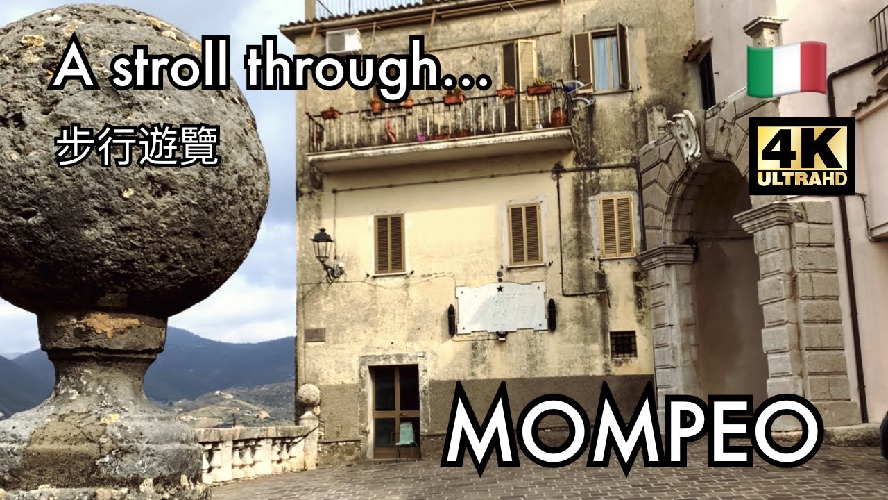 A stroll through Mompeo (Latium, Italy) with subtitles! 22/02/23 [4K]