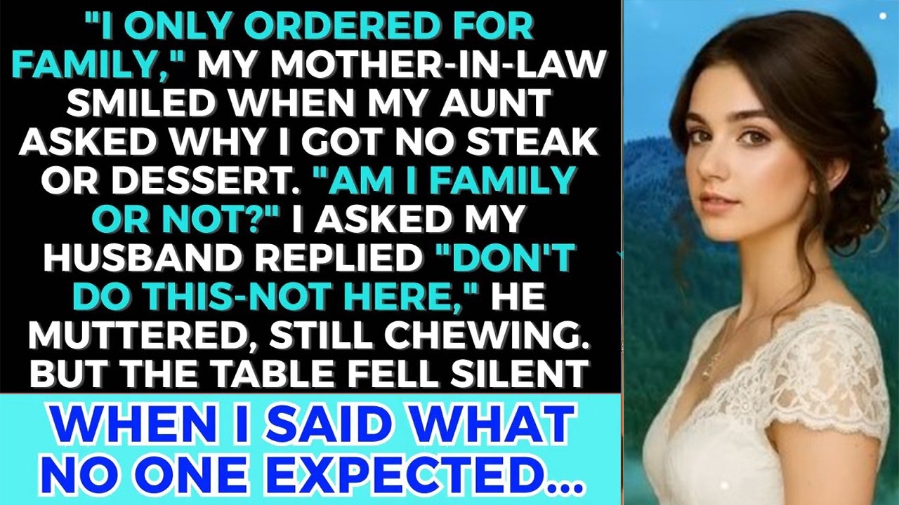 Excluded at the family table, she finally stood up—and ended a marriage built on silence.