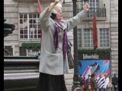 Dancing Granny at Piccadilly Circus