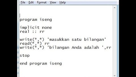 Pengantar Fortran 90/95 - 00 dari 04