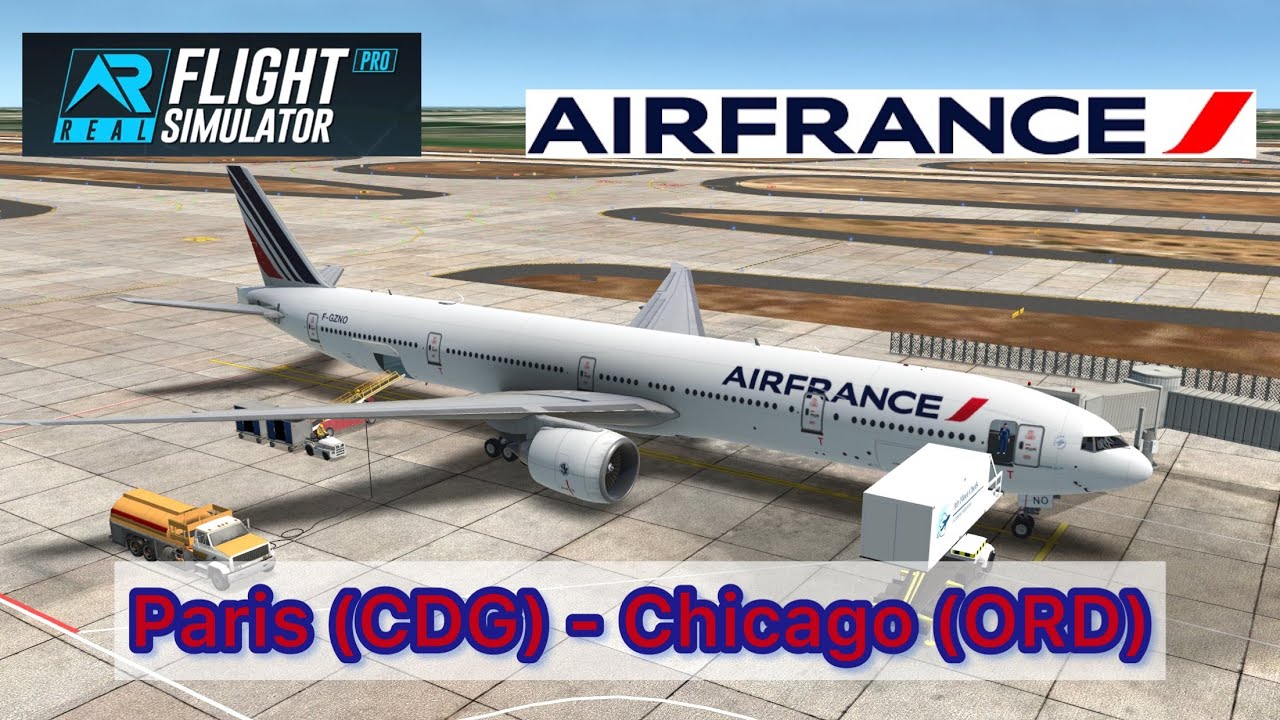 Air France landing in Chicago (ORD) from Paris (CDG) Boeing 777300ER